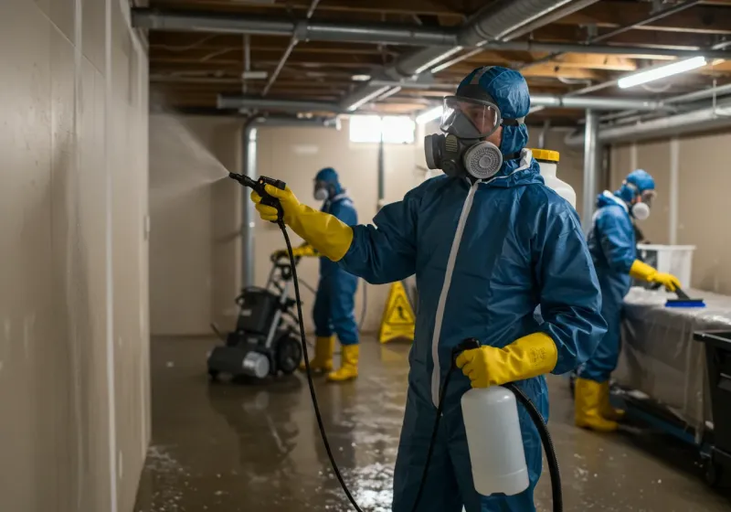 Basement Sanitization and Antimicrobial Treatment process in North Belle Vernon, PA